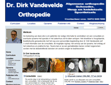 Tablet Screenshot of drvandevelde.be